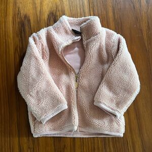 Little Bipsy  sherpa light pink jacket 6-12 months